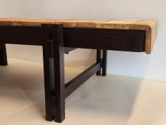 Roger Capron Large Coffee Table with Garrigue Tiles on Wood Frame by Roger Capron 1970s - 3178743