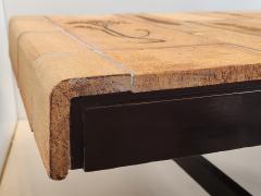 Roger Capron Large Coffee Table with Garrigue Tiles on Wood Frame by Roger Capron 1970s - 3178745