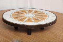 Roger Capron Low Oval Coffee Table with Garrigue Tiles by Roger Capron - 878112