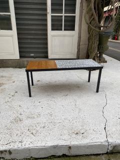 Roger Capron Pair of ceramic and wood coffee tables Vallauris France - 2486507