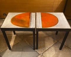 Roger Capron Pair of coffee tables side tables France 1960s - 2604194