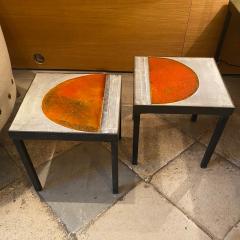 Roger Capron Pair of coffee tables side tables France 1960s - 2604196