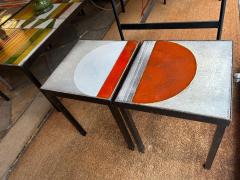 Roger Capron Pair of coffee tables side tables France 1960s - 3322394