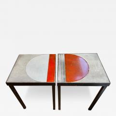 Roger Capron Pair of coffee tables side tables France 1960s - 3324293