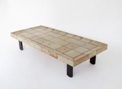 Roger Capron ROGER CAPRON FRENCH 1970S CERAMIC TILE COFFEE TABLE MODEL CUVETTE - 4387214