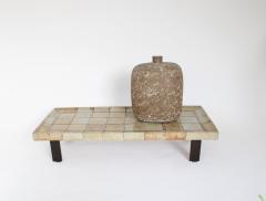 Roger Capron ROGER CAPRON FRENCH 1970S CERAMIC TILE COFFEE TABLE MODEL CUVETTE - 4387216