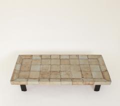 Roger Capron ROGER CAPRON FRENCH 1970S CERAMIC TILE COFFEE TABLE MODEL CUVETTE - 4387221