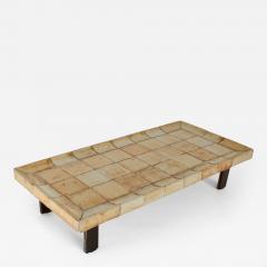 Roger Capron ROGER CAPRON FRENCH 1970S CERAMIC TILE COFFEE TABLE MODEL CUVETTE - 4392963