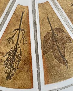 Roger Capron ROGER CAPRON FRENCH CERAMIC COFFEE TABLE WITH LEAF DECORATIONS MODEL PAMONA - 4518657