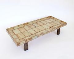 Roger Capron Roger Capron French 1970s Ceramic Tile Coffee Table Model Cuvette - 4175151