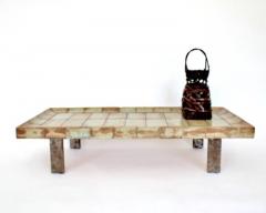 Roger Capron Roger Capron French 1970s Ceramic Tile Coffee Table Model Cuvette - 4175152