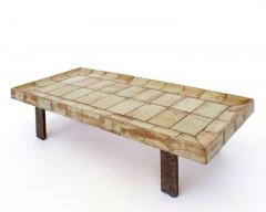 Roger Capron Roger Capron French 1970s Ceramic Tile Coffee Table Model Cuvette - 4175157