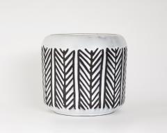 Roger Capron Roger Capron French Ceramic Artist Black and White Ceramic Vase - 2834425
