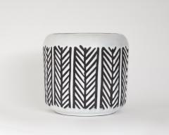 Roger Capron Roger Capron French Ceramic Artist Black and White Ceramic Vase - 2834426