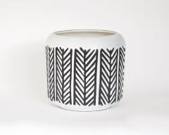 Roger Capron Roger Capron French Ceramic Artist Black and White Ceramic Vase - 2834427