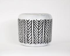 Roger Capron Roger Capron French Ceramic Artist Black and White Ceramic Vase - 2834428