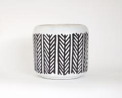 Roger Capron Roger Capron French Ceramic Artist Black and White Ceramic Vase - 2834430