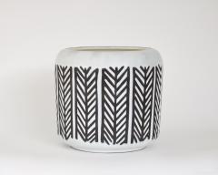 Roger Capron Roger Capron French Ceramic Artist Black and White Ceramic Vase - 2834431