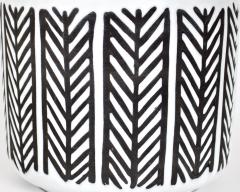 Roger Capron Roger Capron French Ceramic Artist Black and White Ceramic Vase - 2834432