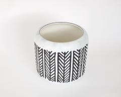 Roger Capron Roger Capron French Ceramic Artist Black and White Ceramic Vase - 2834433