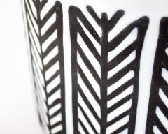 Roger Capron Roger Capron French Ceramic Artist Black and White Ceramic Vase - 2834434