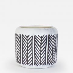 Roger Capron Roger Capron French Ceramic Artist Black and White Ceramic Vase - 2839502