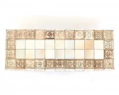 Roger Capron Roger Capron French Ceramic Tile Coffee Table Impressed Patterned Tiles - 4441585