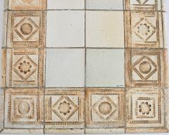Roger Capron Roger Capron French Ceramic Tile Coffee Table Impressed Patterned Tiles - 4441591