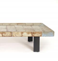 Roger Capron Roger Capron French Ceramic Tile Coffee Table Model Cuvette Vallauris - 4641176