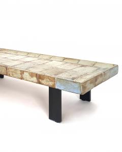 Roger Capron Roger Capron French Ceramic Tile Coffee Table Model Cuvette Vallauris - 4641182
