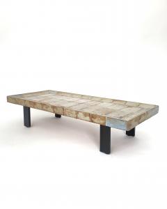 Roger Capron Roger Capron French Ceramic Tile Coffee Table Model Cuvette Vallauris - 4641184