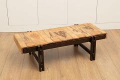 Roger Capron Roger Capron Garrigue Rectangular Coffee Table Ceramic Tile Top France 1970 - 4577213
