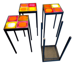 Roger Capron Roger Capron rare Red Planet Series coffee tables - 2864673