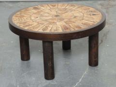 Roger Capron Round Coffee Table by Roger Capron with Garrigue Tiles - 878295