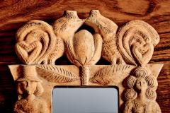 Roger Capron Sculpted Stoneware Mirror by Roger Capron - 4415725