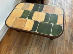 Roger Capron Shogun ceramic coffee table by Roger Capron Vallauris France 1970s - 3407582