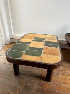 Roger Capron Shogun ceramic coffee table by Roger Capron Vallauris France 1970s - 3407583