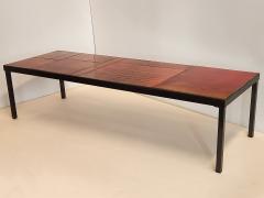 Roger Capron Vintage Coffee Table with Ceramic Lava Tiles on a Metal Frame by Roger Capron - 3183213