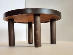 Roger Capron Vintage Round Side Table with Garrigue Tiles on Wood Frame by Roger Capron - 3178717