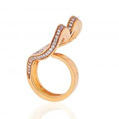 Roger Dubuis ROGER DUBUIS 18K ROSE GOLD CURVED HEART 4 21CTS RING - 1886411