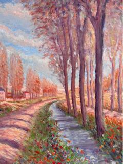 Roger Etienne Original Roger Etienne French Landscape Oil Painting - 3671018