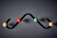 Roger Feraud Coat Hanger with multicolored wooden knobs by Roger Feraud for GEO - 4700477