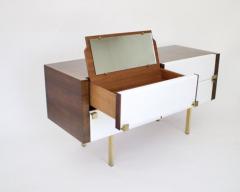 Roger Landault ROGER LANDAULT FRENCH MAHOGANY AND LEATHER VANITY DRESSER - 3181213