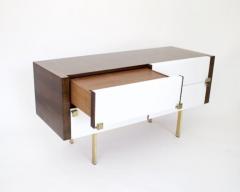 Roger Landault ROGER LANDAULT FRENCH MAHOGANY AND LEATHER VANITY DRESSER - 3181216