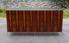 Roger Rougier Milo Baughman for Rougier Rosewood Chrome 10 Drawer Credenza Cabinet Dresser - 4232462