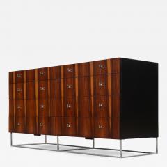 Roger Rougier Milo Baughman for Rougier Rosewood Chrome 10 Drawer Credenza Cabinet Dresser - 4236808
