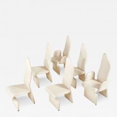 Roger Rougier Set of 6 Post Modern Dining Chairs 1980 - 2980219