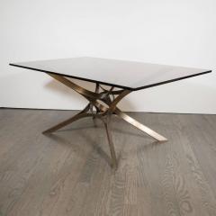 Roger Sprunger Mid Century Cocktail Table in Bronze and Glass by Roger Sprunger - 1507832