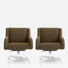 Roger Sprunger Roger Lee Sprunger For Dunbar Pair Of Adjustable Swivel Desk Chairs - 2450974