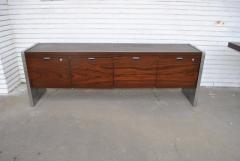 Roger Sprunger Roger Sprunger for Dunbar 6 5 ft Rosewood Chrome Credenza - 2752785